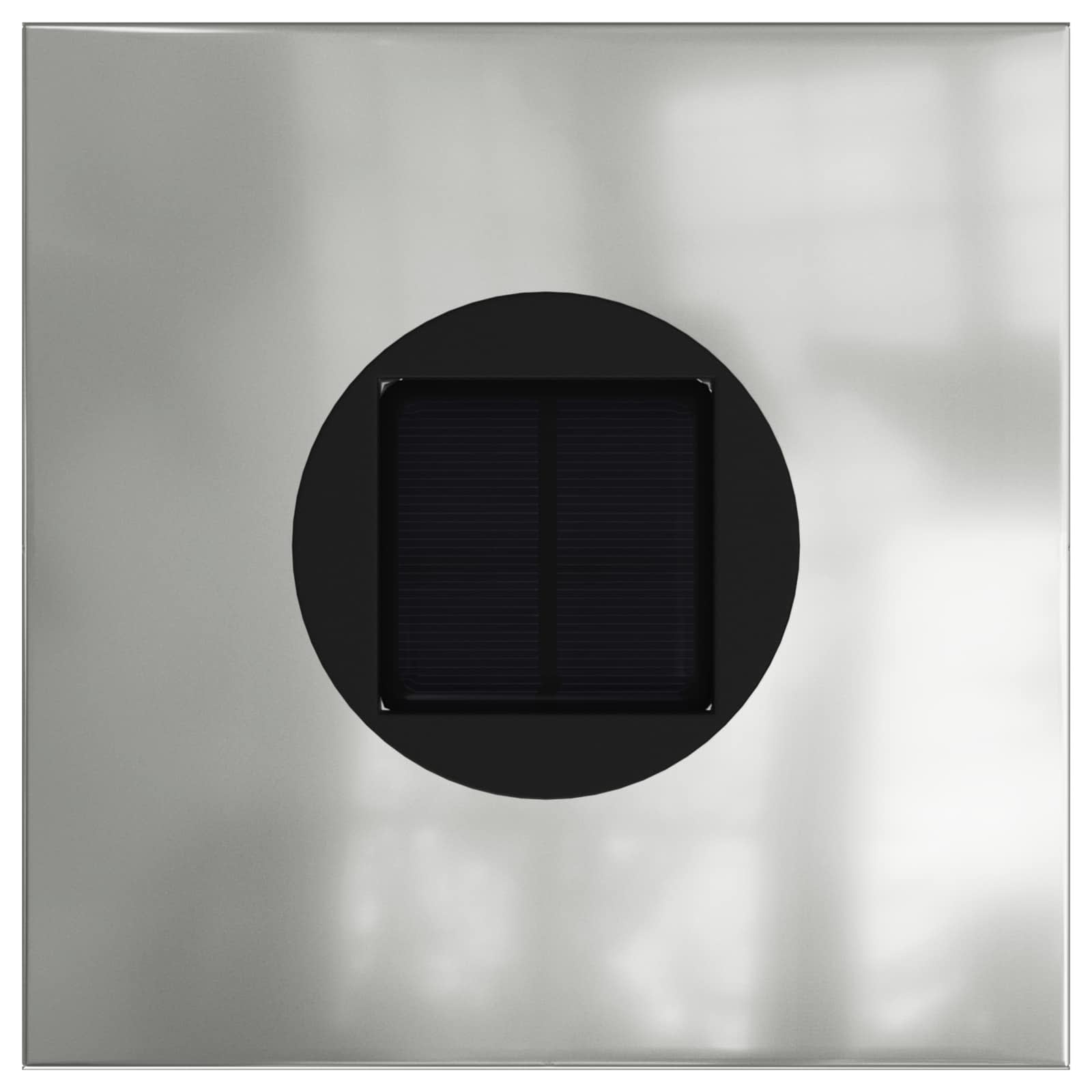 vidaXL Solar LED Pathway Light 2 pcs Warm White 18 x 18 x 80 cm - Silver - 55866