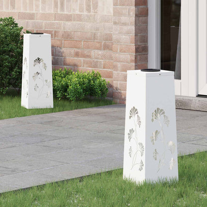 vidaXL Solar LED Pathway Light 2 pcs Warm White 18 x 18 x 50 cm - 55897