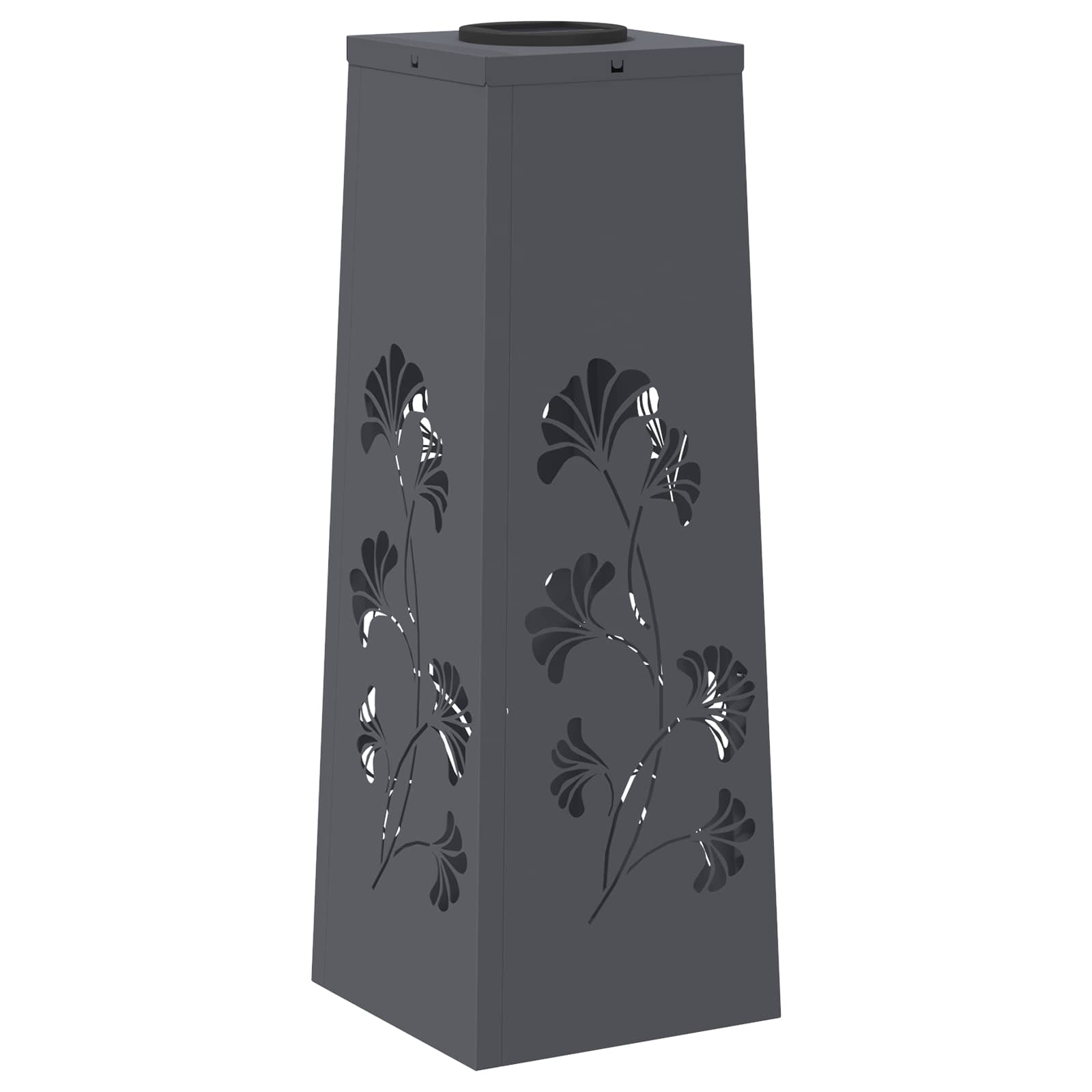 vidaXL Solar LED Pathway Light 2 pcs Warm White 18 x 18 x 50 cm - Anthracite - 55898