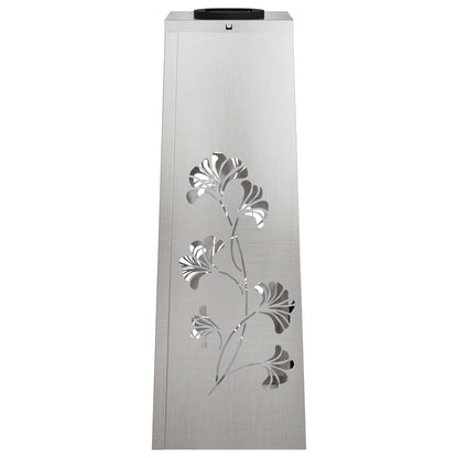 vidaXL Solar LED Pathway Light 2 pcs Warm White 18 x 18 x 50 cm - Silver - 55911