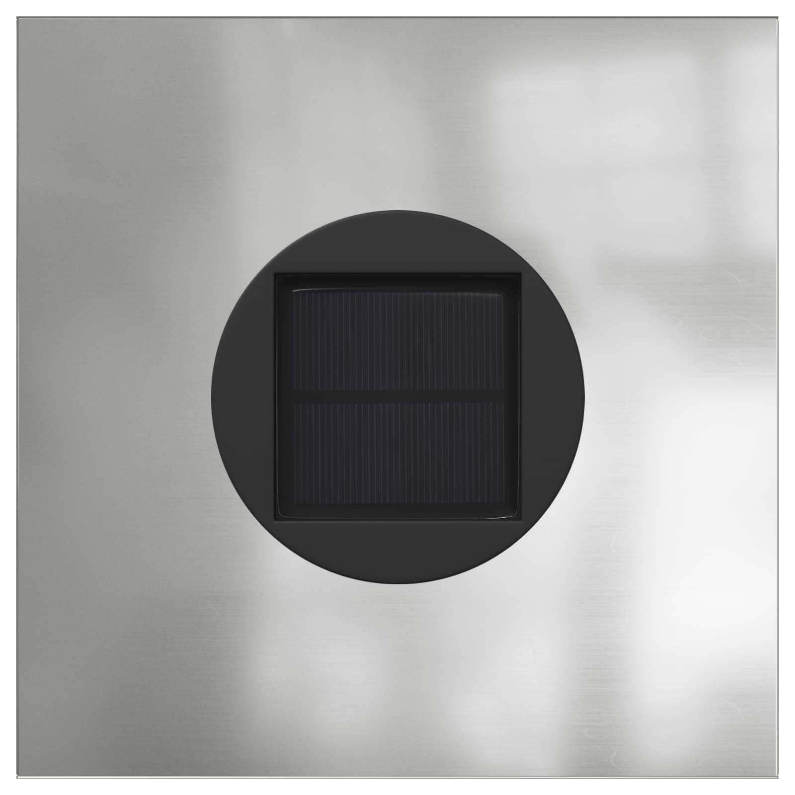 vidaXL Solar LED Pathway Light 2 pcs Warm White 18 x 18 x 50 cm - Silver - 55912