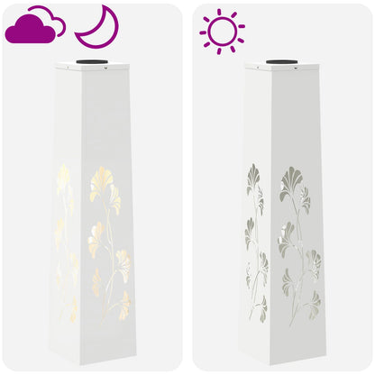 vidaXL Solar LED Pathway Light 2 pcs Warm White 18 x 18 x 80 cm - 55936