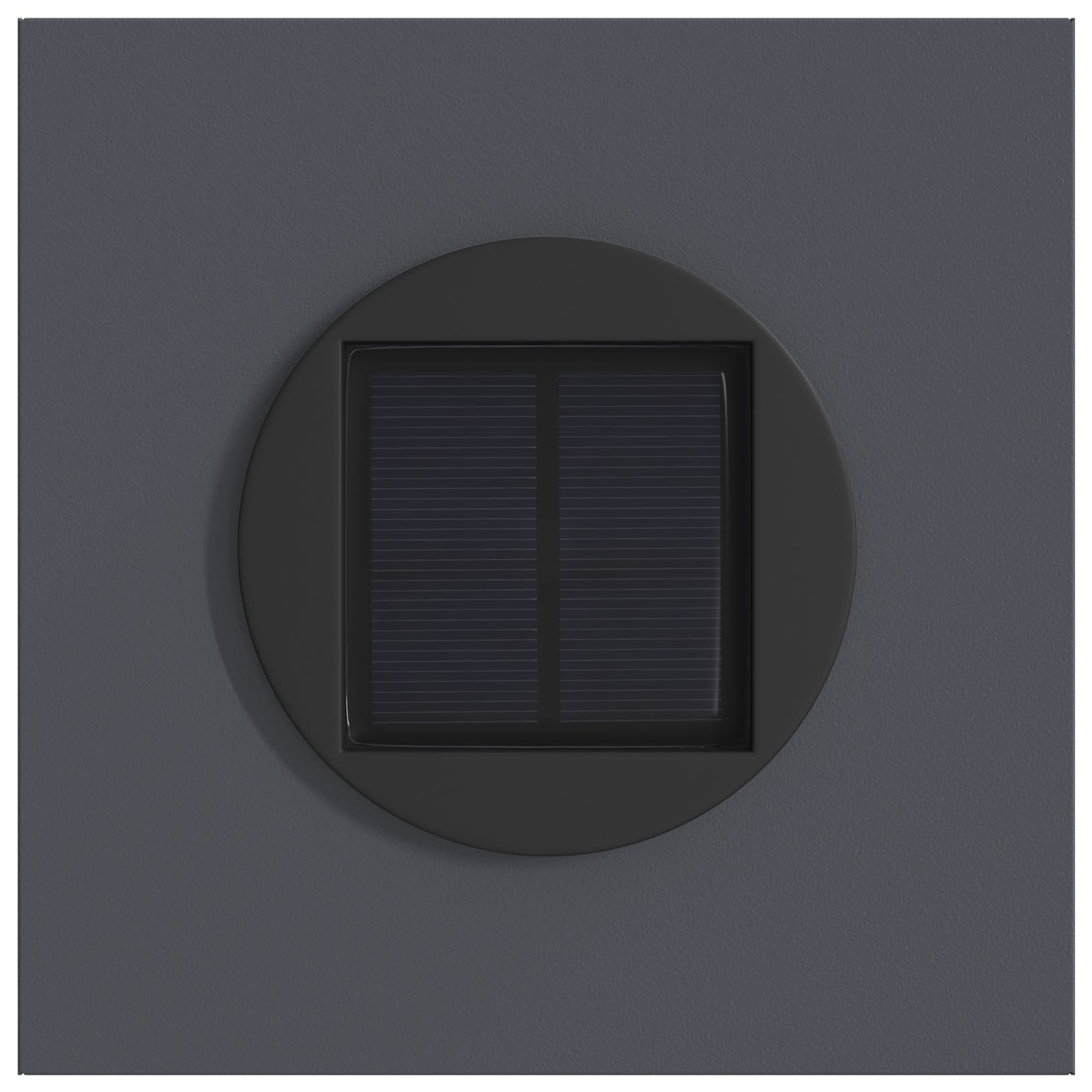 vidaXL Solar LED Pathway Light 2 pcs Warm White 18 x 18 x 80 cm - Anthracite - 55940