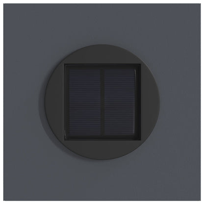 vidaXL Solar LED Pathway Light 2 pcs Warm White 18 x 18 x 80 cm - Anthracite - 55940