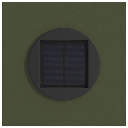 vidaXL Solar LED Pathway Light 2 pcs Warm White 18 x 18 x 80 cm - Green - 55953