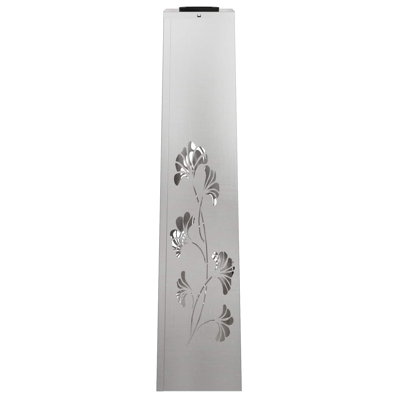 vidaXL Solar LED Pathway Light 2 pcs Warm White 18 x 18 x 80 cm - Silver - 55954