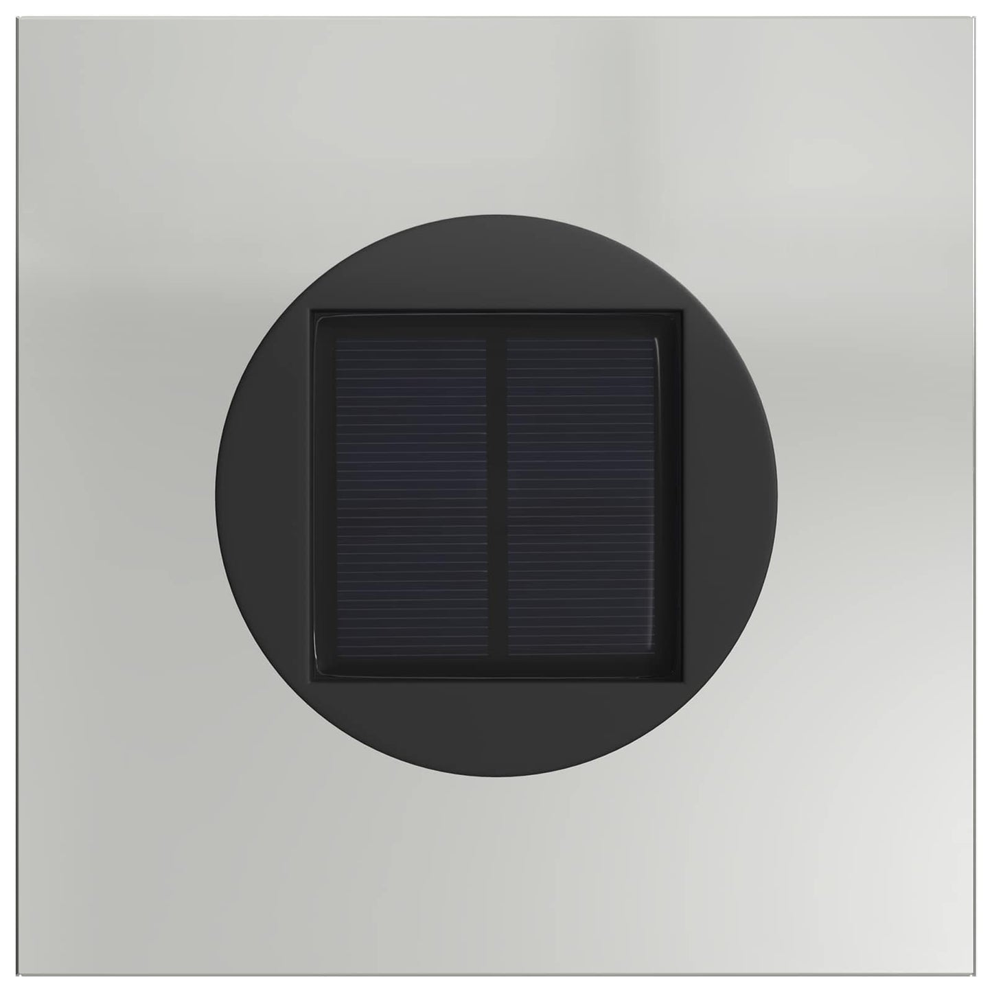 vidaXL Solar LED Pathway Light 2 pcs Warm White 18 x 18 x 80 cm - Silver - 55955