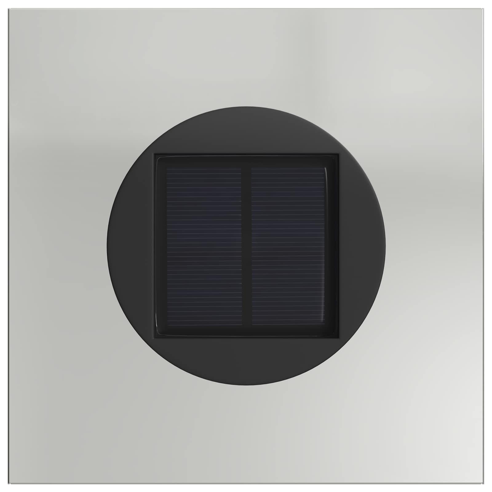 vidaXL Solar LED Pathway Light 2 pcs Warm White 18 x 18 x 80 cm - Silver - 55955