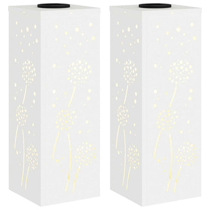 vidaXL Solar LED Pathway Light 2 pcs Warm White 18 x 18 x 50 cm - 55959