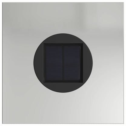 vidaXL Solar LED Pathway Light 2 pcs Warm White 18 x 18 x 50 cm - Silver - 55972