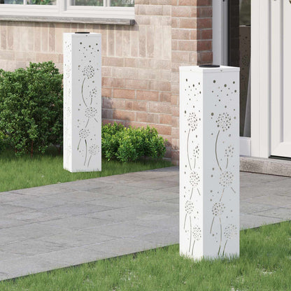 vidaXL Solar LED Pathway Light 2 pcs Warm White 18 x 18 x 80 cm - 55986