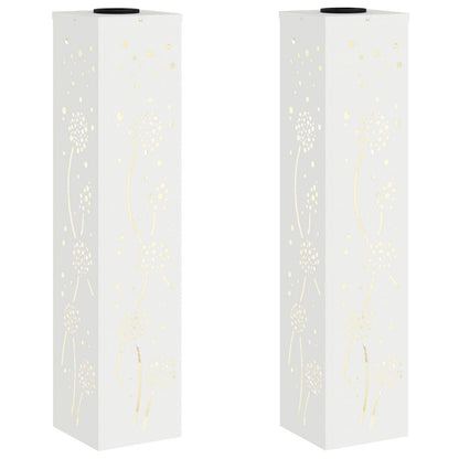 vidaXL Solar LED Pathway Light 2 pcs Warm White 18 x 18 x 80 cm - 55986