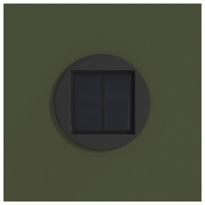 vidaXL Solar LED Pathway Light 2 pcs Warm White 18 x 18 x 80 cm - Green - 55990