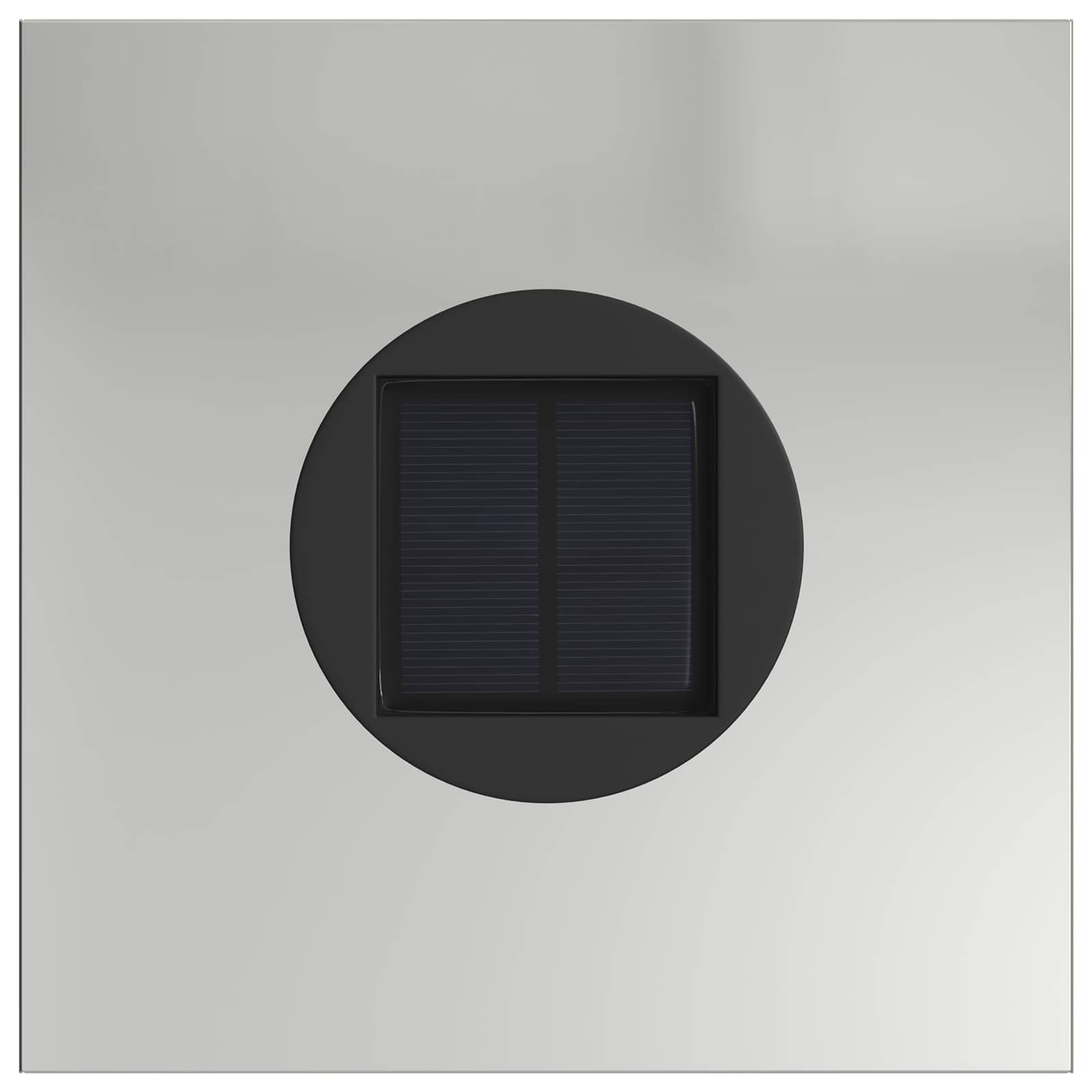 vidaXL Solar LED Pathway Light 2 pcs Warm White 18 x 18 x 80 cm - Brown - 55993