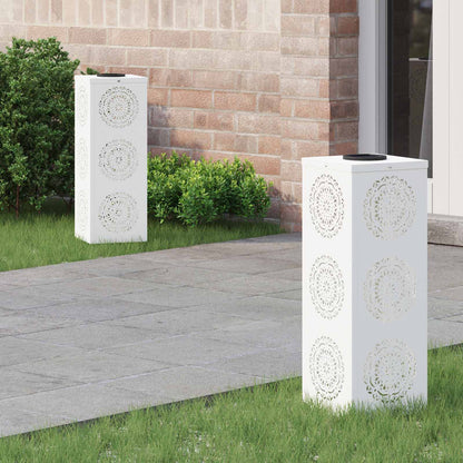 vidaXL Solar LED Pathway Light 2 pcs Warm White 18 x 18 x 50 cm - 56024