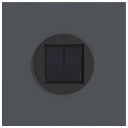 vidaXL Solar LED Pathway Light 2 pcs Warm White 18 x 18 x 50 cm - Anthracite - 56028