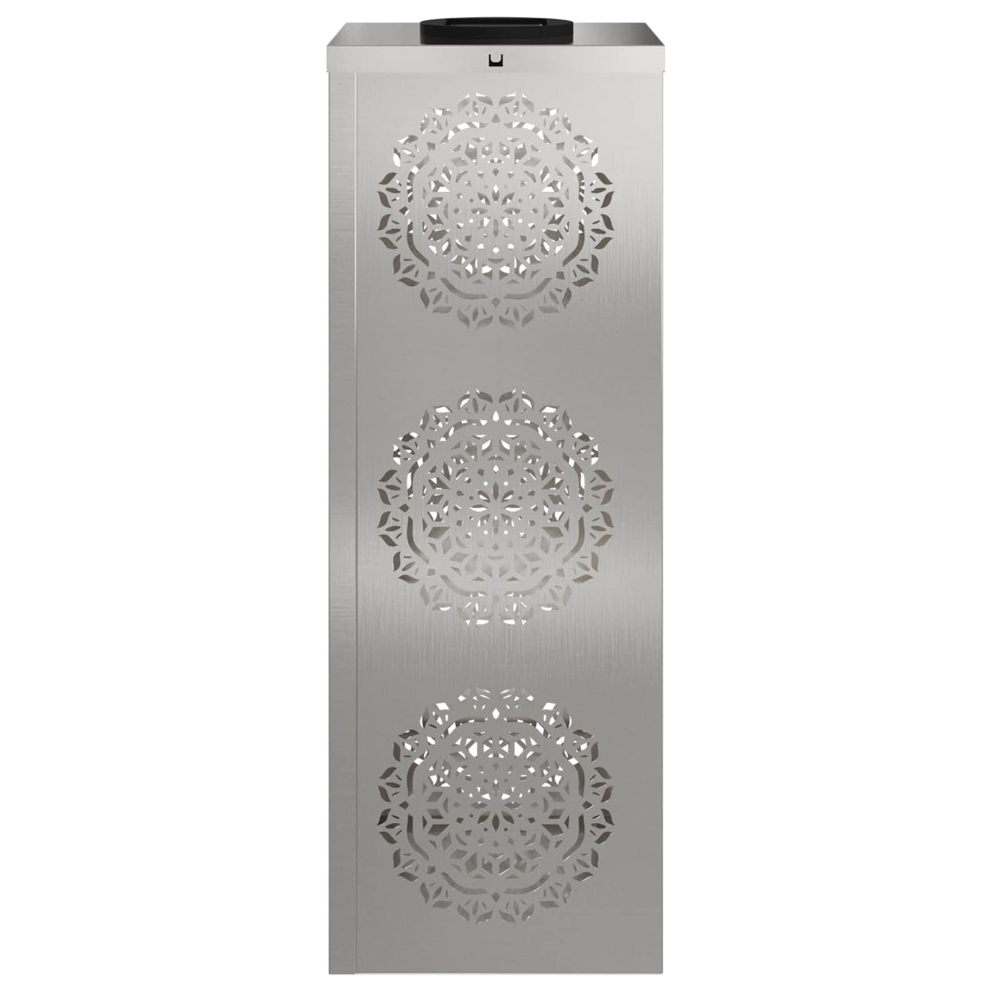 vidaXL Solar LED Pathway Light 2 pcs Warm White 18 x 18 x 50 cm - Silver - 56035