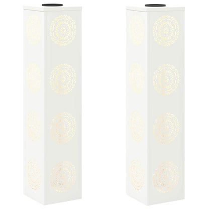 vidaXL Solar LED Pathway Light 2 pcs Warm White 18 x 18 x 80 cm - 56054