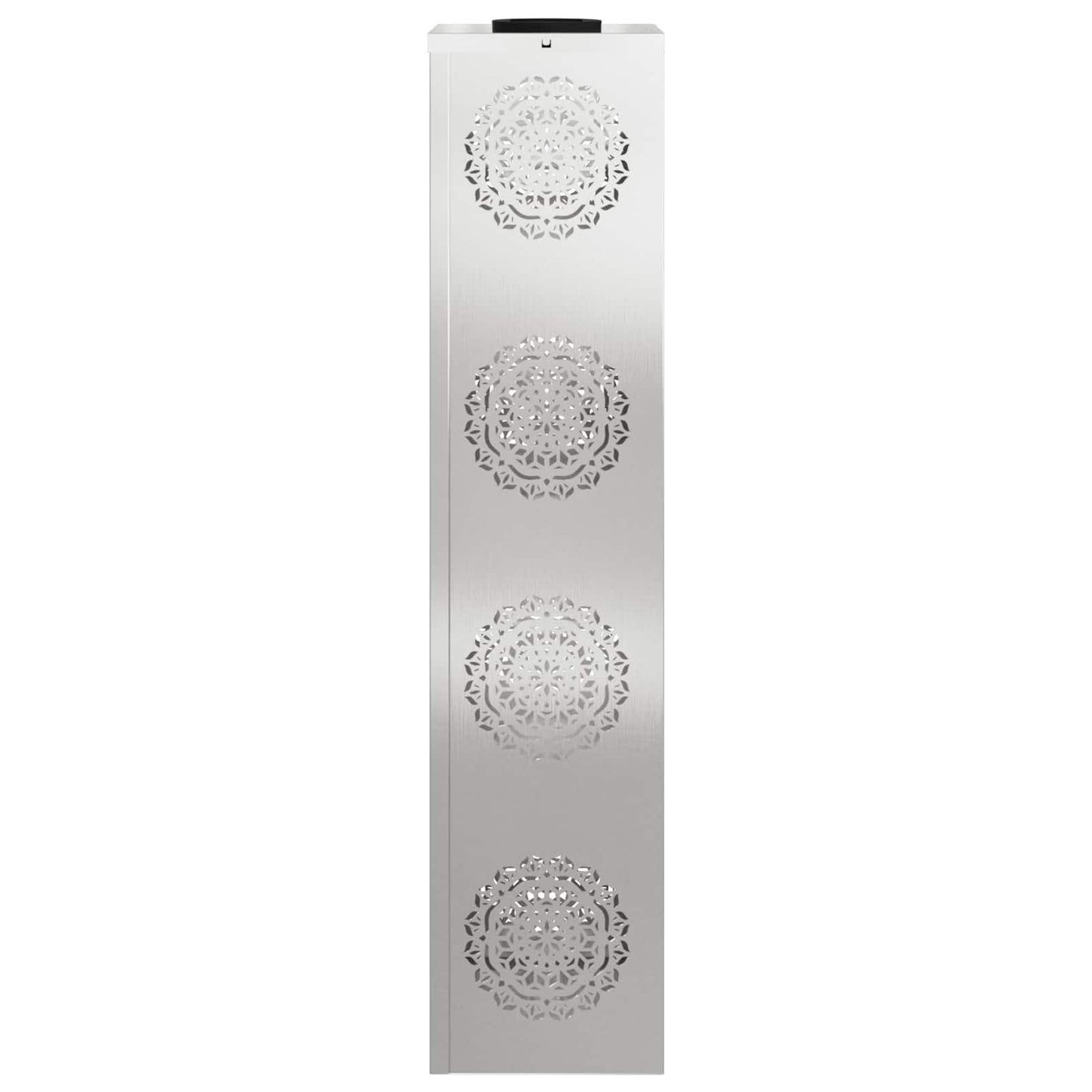 vidaXL Solar LED Pathway Light 2 pcs Warm White 18 x 18 x 80 cm - Silver - 56072