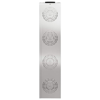 vidaXL Solar LED Pathway Light 2 pcs Warm White 18 x 18 x 80 cm - Silver - 56072