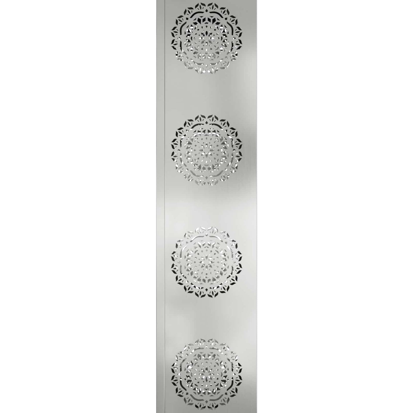 vidaXL Solar LED Pathway Light 2 pcs Warm White 18 x 18 x 80 cm - Silver - 56073