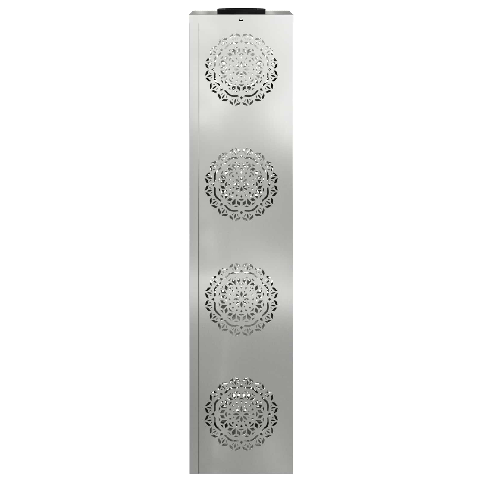 vidaXL Solar LED Pathway Light 2 pcs Warm White 18 x 18 x 80 cm - Silver - 56073