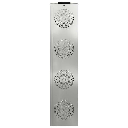 vidaXL Solar LED Pathway Light 2 pcs Warm White 18 x 18 x 80 cm - Silver - 56073