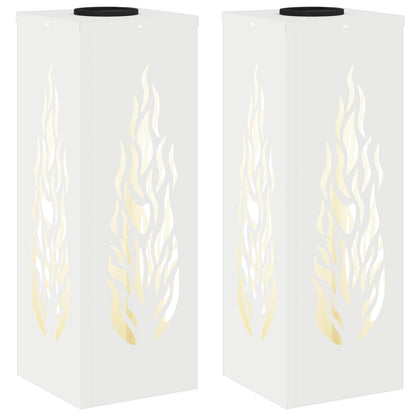 vidaXL Solar LED Pathway Light 2 pcs Warm White 18 x 18 x 50 cm - 56080