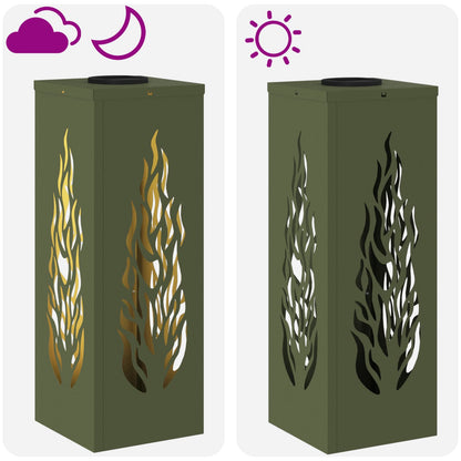 vidaXL Solar LED Pathway Light 2 pcs Warm White 18 x 18 x 50 cm - Green - 56102