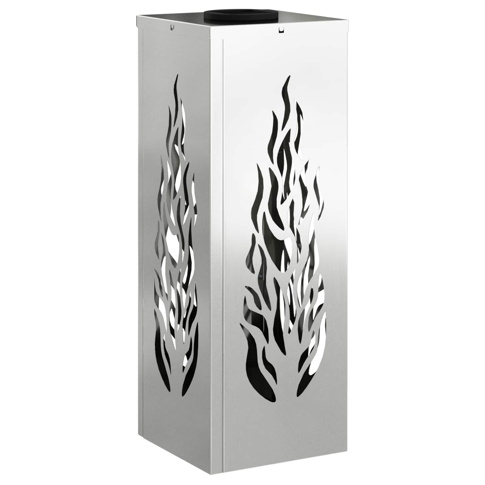 vidaXL Solar LED Pathway Light 2 pcs Warm White 18 x 18 x 50 cm - Silver - 56108
