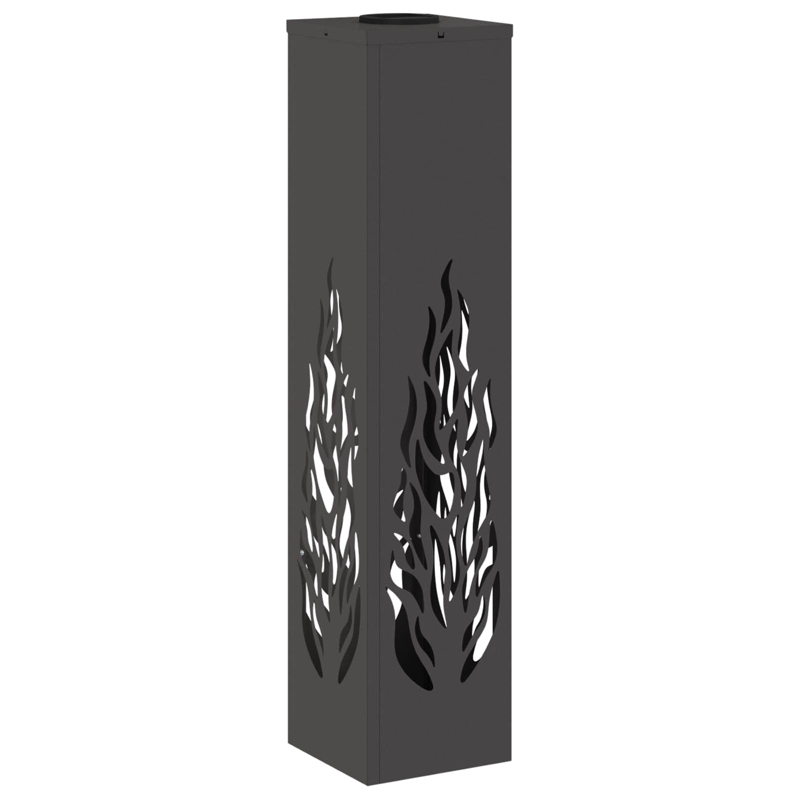 vidaXL Solar LED Pathway Light 2 pcs Warm White 18 x 18 x 80 cm - Black - 56122