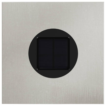 vidaXL Solar LED Pathway Light 2 pcs Warm White 18 x 18 x 80 cm - Silver - 56142