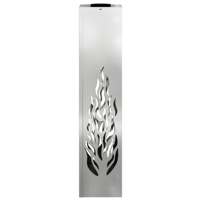 vidaXL Solar LED Pathway Light 2 pcs Warm White 18 x 18 x 80 cm - Silver - 56155
