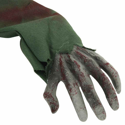 vidaXL Halloween Crawling Zombie Green 112 x 25.5 x 21.5 cm Polyester