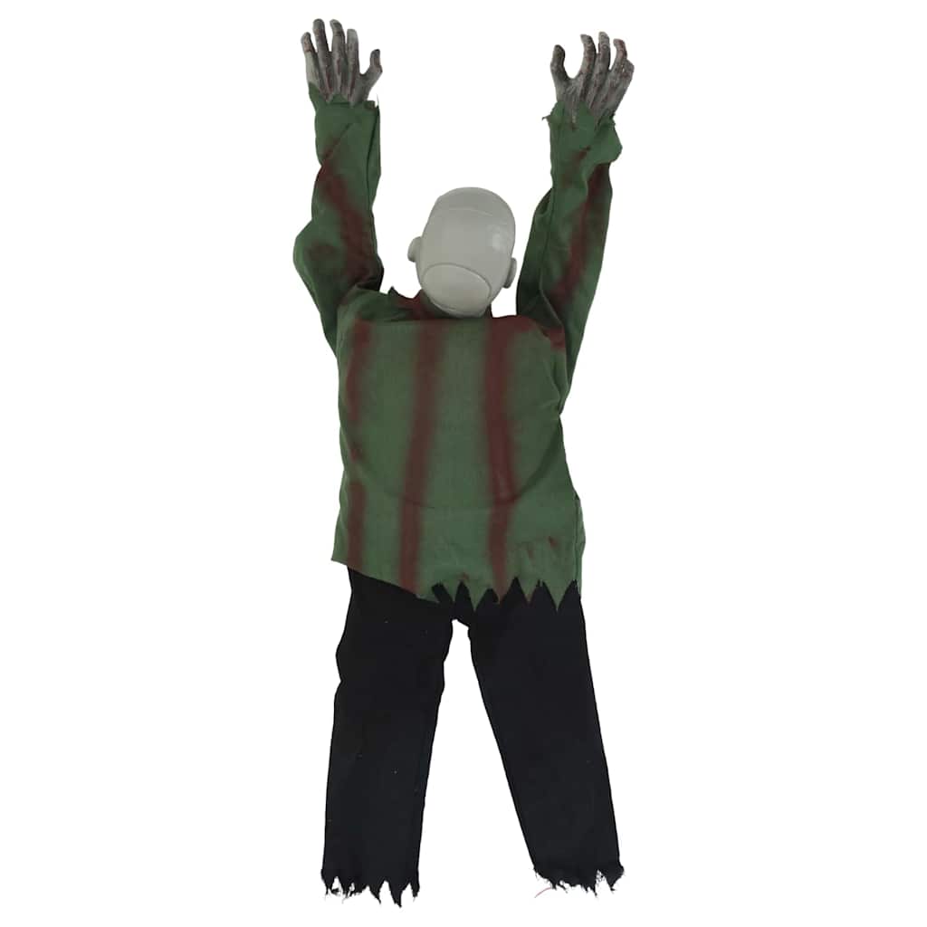 vidaXL Halloween Crawling Zombie Green 112 x 25.5 x 21.5 cm Polyester