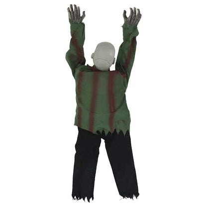 vidaXL Halloween Crawling Zombie Green 112 x 25.5 x 21.5 cm Polyester