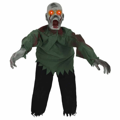 vidaXL Halloween Crawling Zombie Green 112 x 25.5 x 21.5 cm Polyester