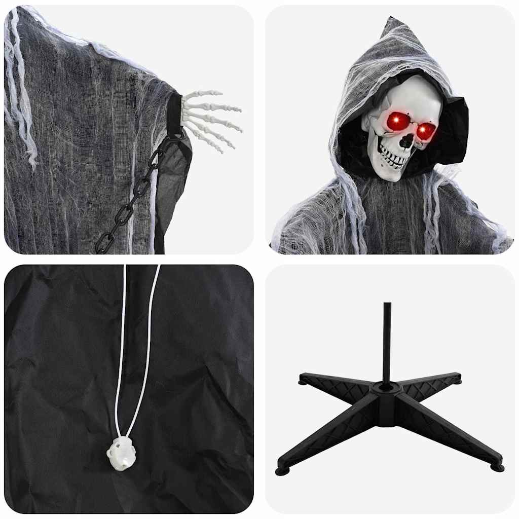 vidaXL Halloween Hanging Grim Reaper SPOOKA Black 112 x 164 cm