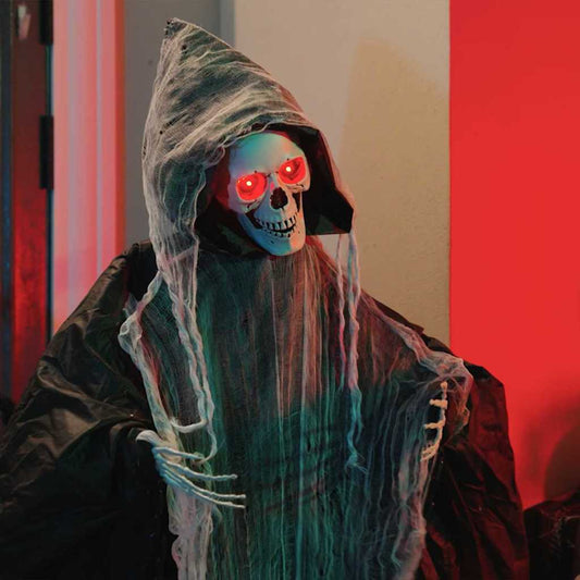 vidaXL Halloween Hanging Grim Reaper SPOOKA Black 112 x 164 cm