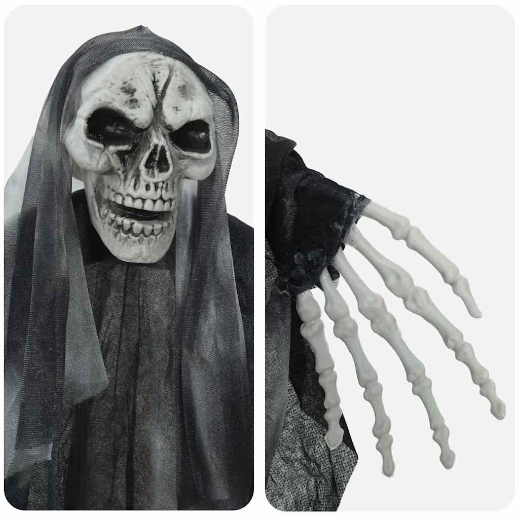 vidaXL Halloween Hanging Ghost 3 pcs Black 66 x 110 cm Polyester