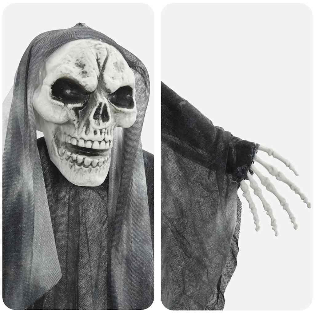 vidaXL Halloween Hanging Ghost 3 pcs Black 66 x 110 cm Polyester