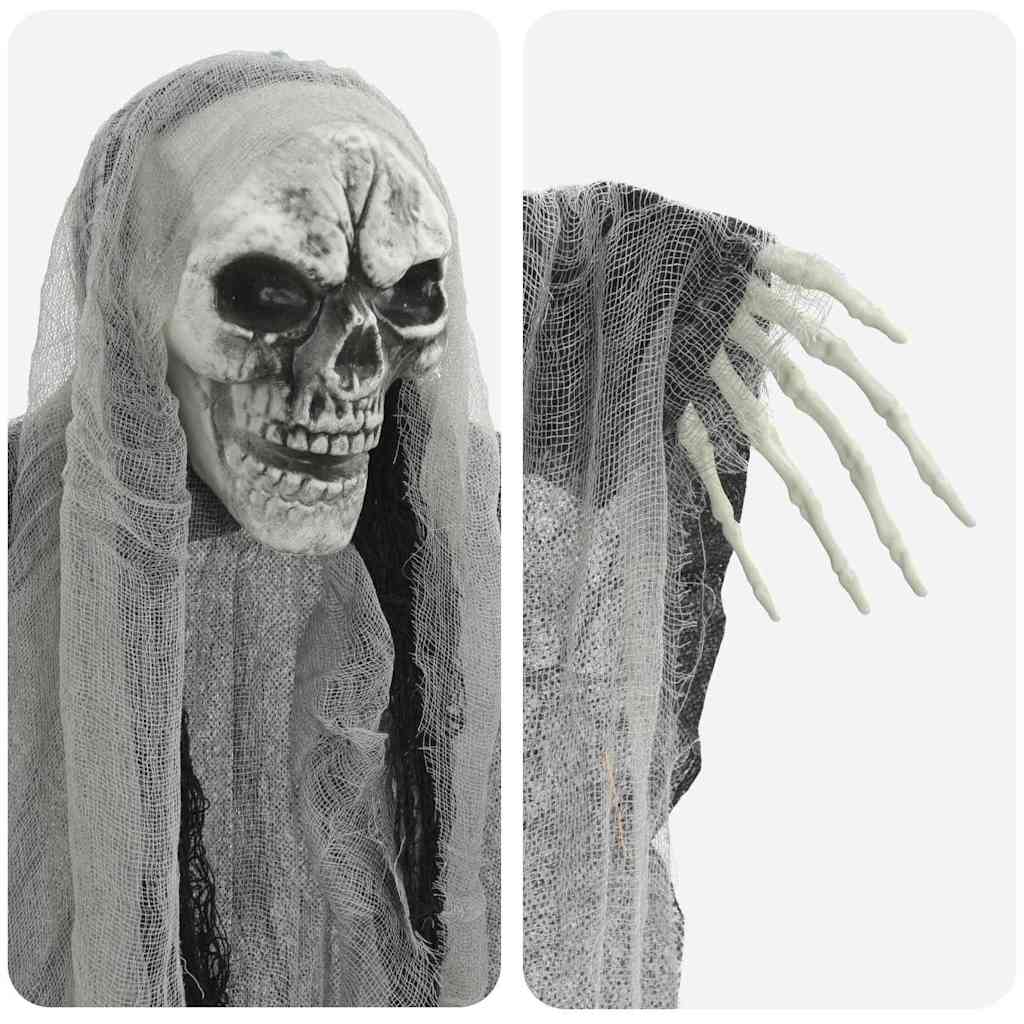 vidaXL Halloween Hanging Ghost 3 pcs Black 66 x 110 cm Polyester