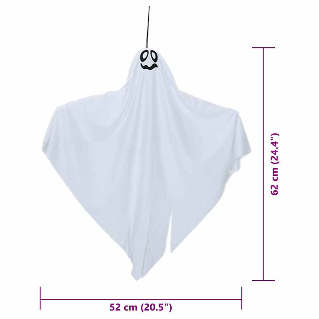 vidaXL Halloween Hanging Ghost 3 pcs White 52 x 62 cm Polyester