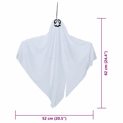 vidaXL Halloween Hanging Ghost 3 pcs White 52 x 62 cm Polyester