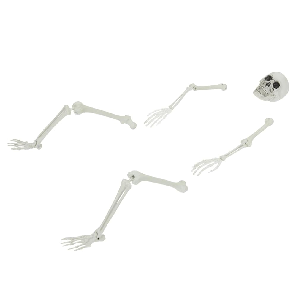 vidaXL Halloween Skeleton with Ground Spikes White 45.5 x 13 cm