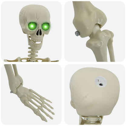 vidaXL Halloween Skeleton White 155 x 38.5 cm Polypropylene