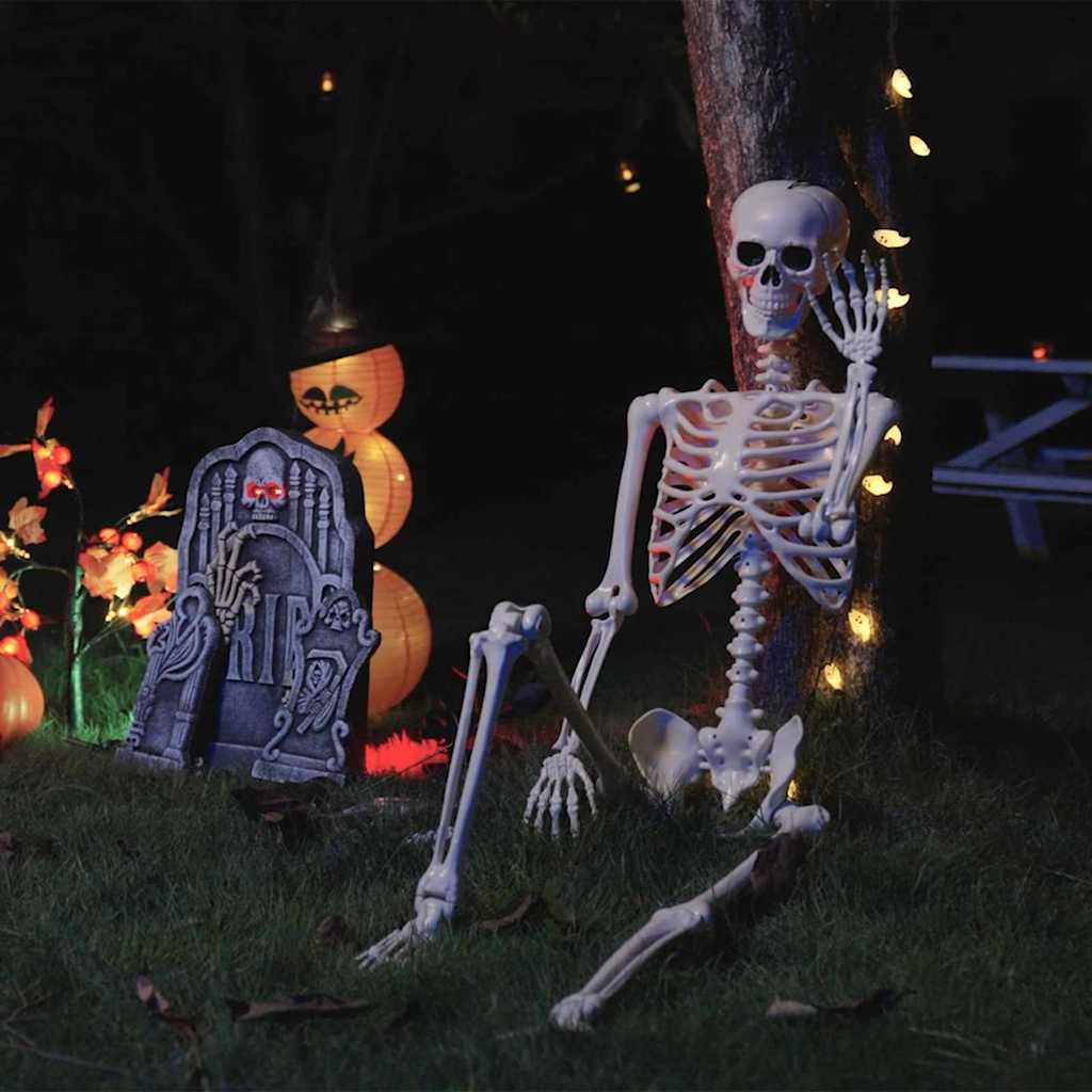 vidaXL Halloween Skeleton 2 pcs White 85 cm Polypropylene