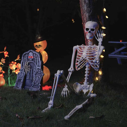 vidaXL Halloween Skeleton 2 pcs White 85 cm Polypropylene