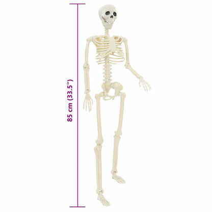 vidaXL Halloween Skeleton 2 pcs White 85 cm Polypropylene