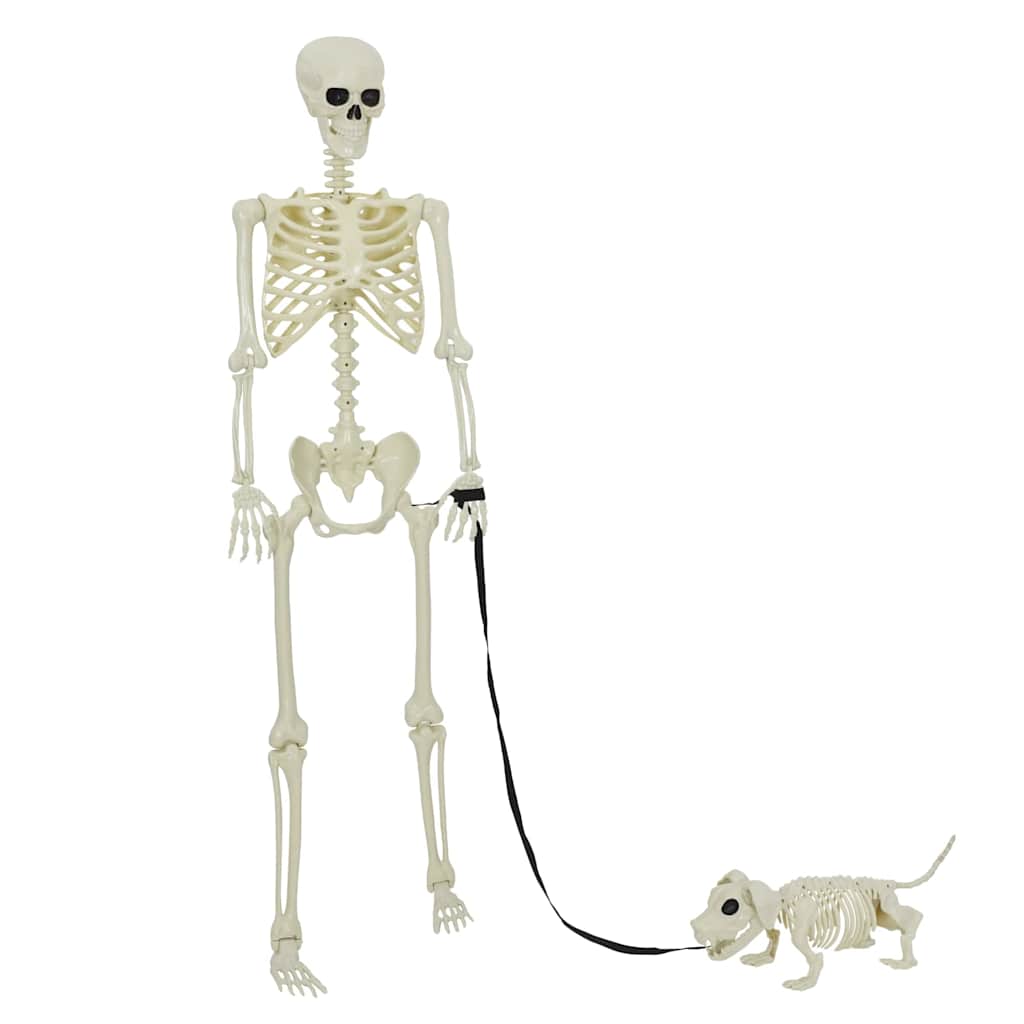 vidaXL Halloween Decoration Skeleton 2 pcs White 155 x 38.5 cm